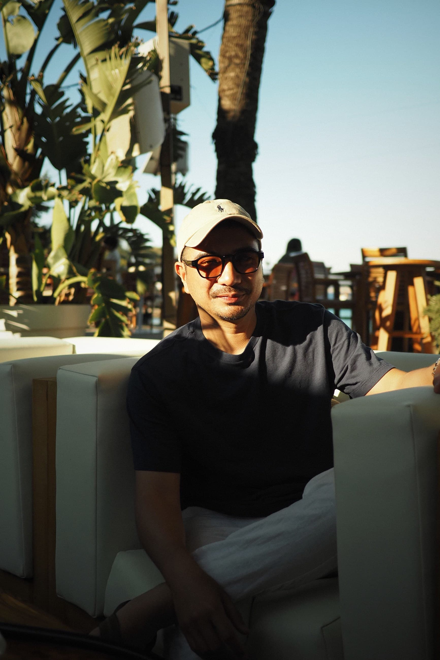 Chris Borlongan in late golden-hour light, Ibiza